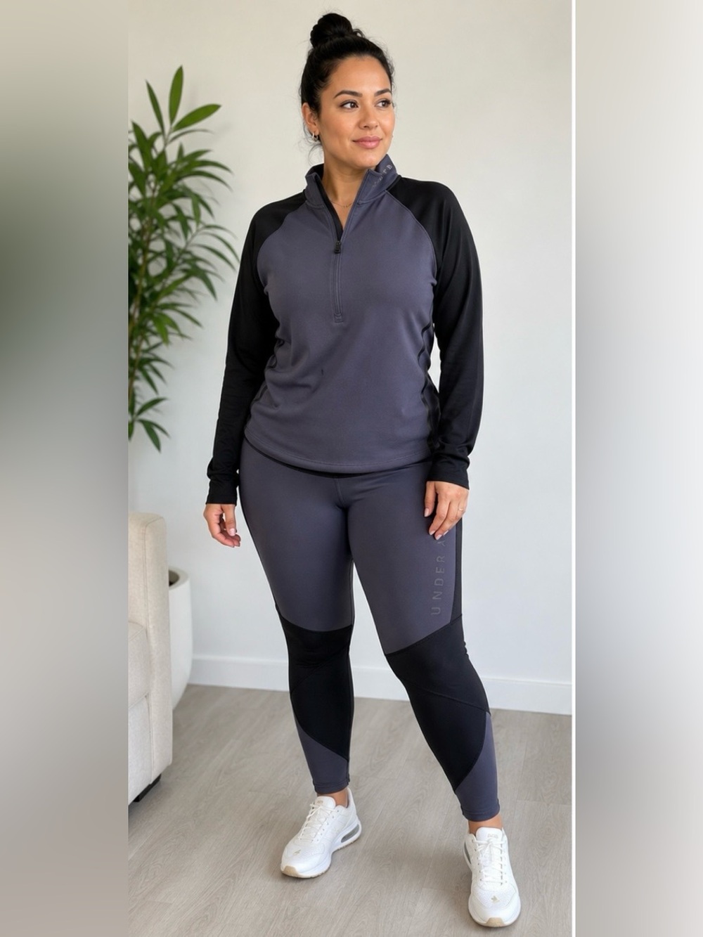 Under Armour Cold Gear Women's Blue & Black Athletic Set